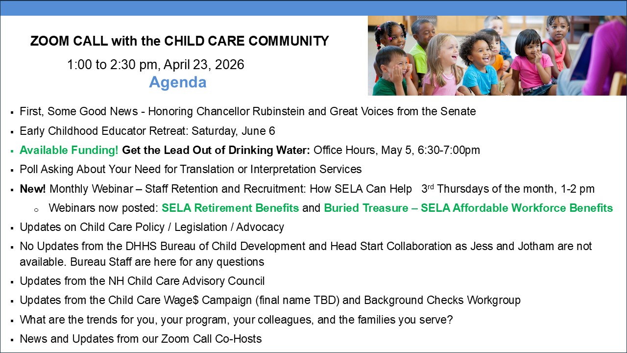 Zoom Call with the Child Care Community