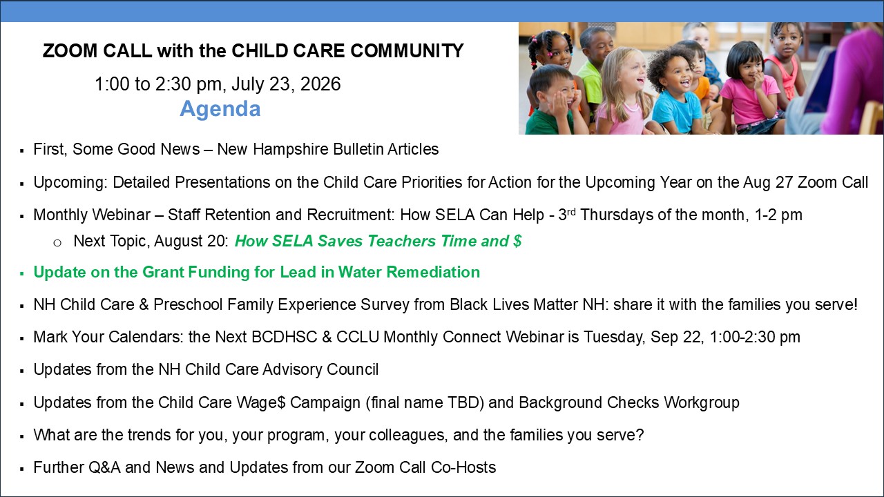 Zoom Call with the Child Care Community